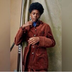 Sezane Madenn Jacket Corduroy Red Rust
Brown Size 44 US 12